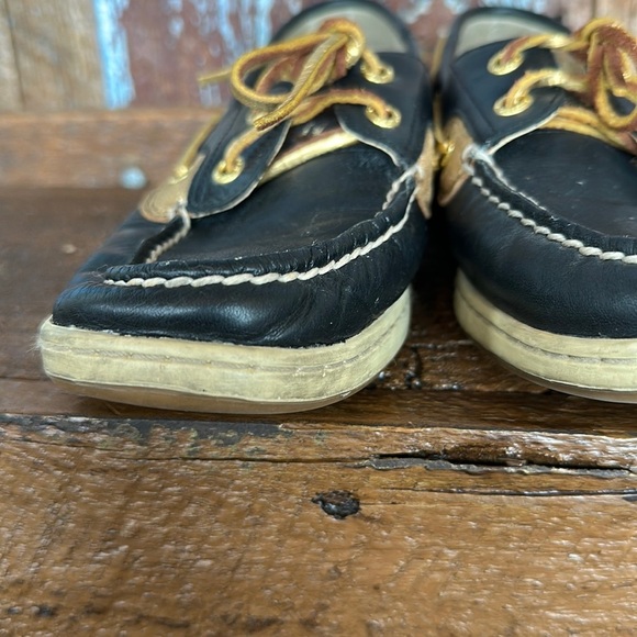 Sperry Top Sider Black Cheetah Print Loafer Size 8 - Picture 7 of 11